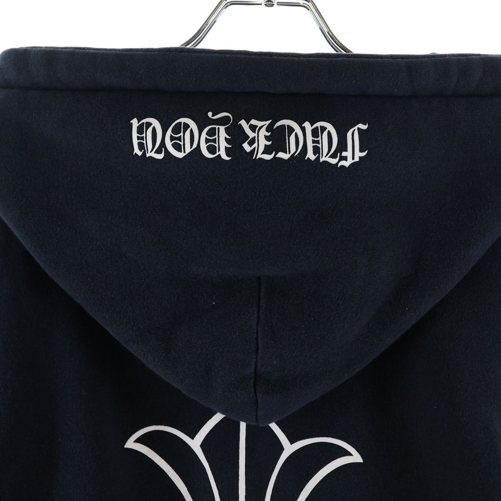 Chrome Hearts Vintage CH Plus Lining Thermal Daga Zip Sweatshirt Hoodie Black — view 4