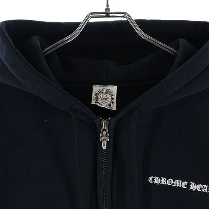 Chrome Hearts Vintage CH Plus Lining Thermal Daga Zip Sweatshirt Hoodie Black — view 3