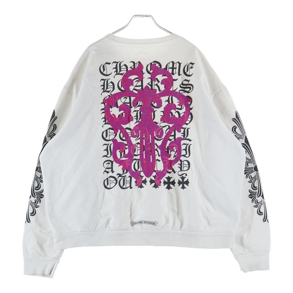 Chrome Hearts Vine Dagger Sweatshirt Arm Floral Crew Neck Shirt White