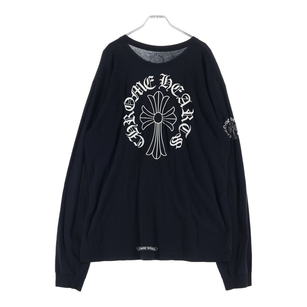 Chrome Hearts Neck Logo CH Cross Circle Long T-Shirt Long Sleeve Top Black