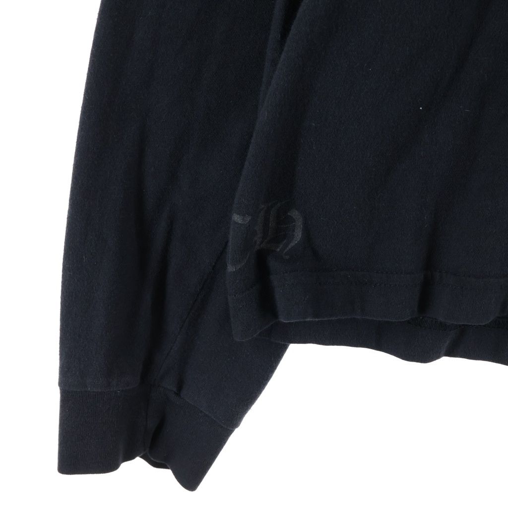 Chrome Hearts Neck Logo CH Cross Circle Long T-Shirt Long Sleeve Top Black — view 6