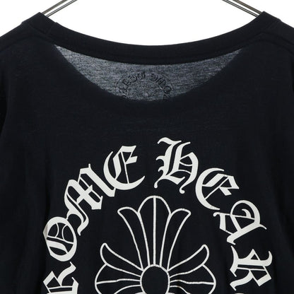 Chrome Hearts Neck Logo CH Cross Circle Long T-Shirt Long Sleeve Top Black — view 4