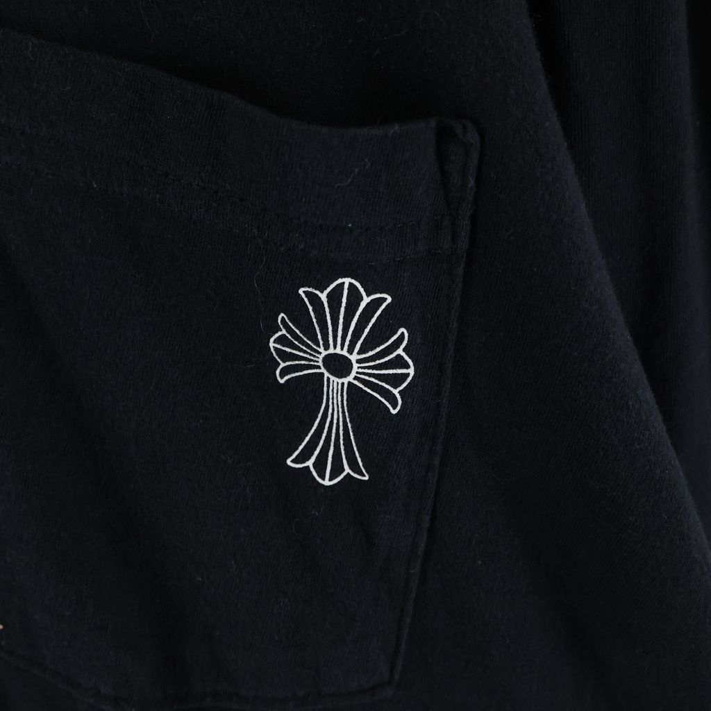 Chrome Hearts Neck Logo CH Cross Circle Long T-Shirt Long Sleeve Top Black — view 5