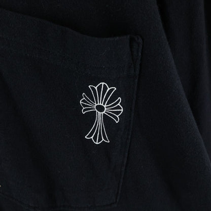 Chrome Hearts Neck Logo CH Cross Circle Long T-Shirt Long Sleeve Top Black — view 5