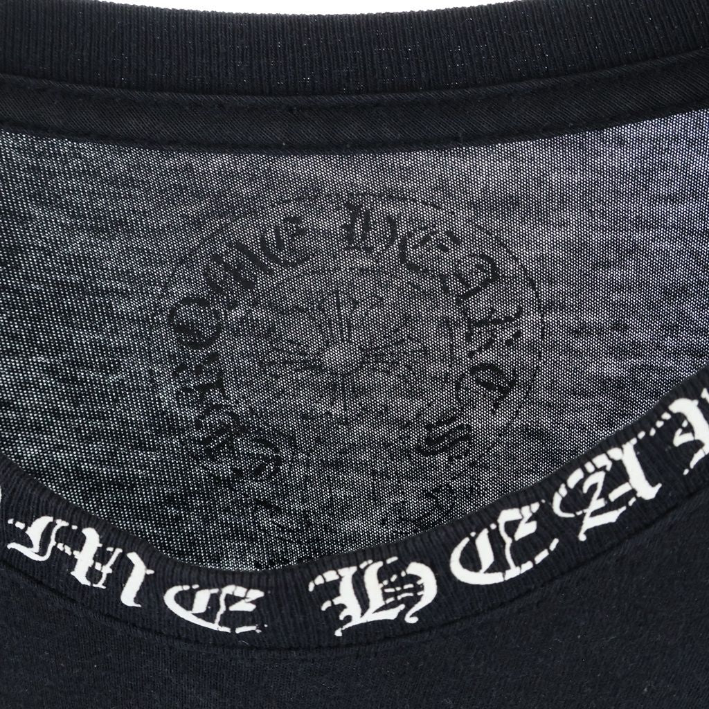 Chrome Hearts Neck Logo CH Cross Circle Long T-Shirt Long Sleeve Top Black — view 7