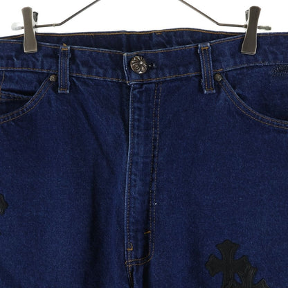 Chrome Hearts Vntg Jean Blu Orng Tab Cross Patch Washed Pants — view 3
