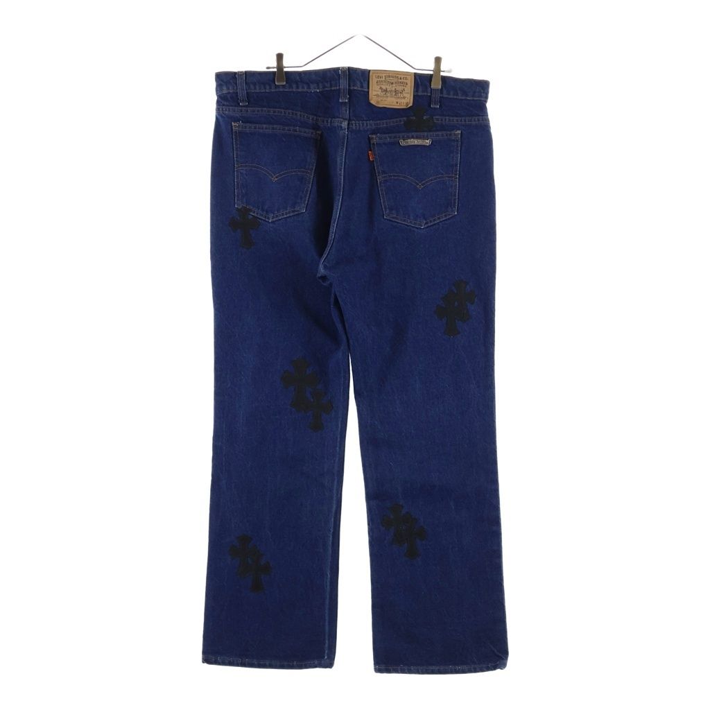 Chrome Hearts Vntg Jean Blu Orng Tab Cross Patch Washed Pants — view 2