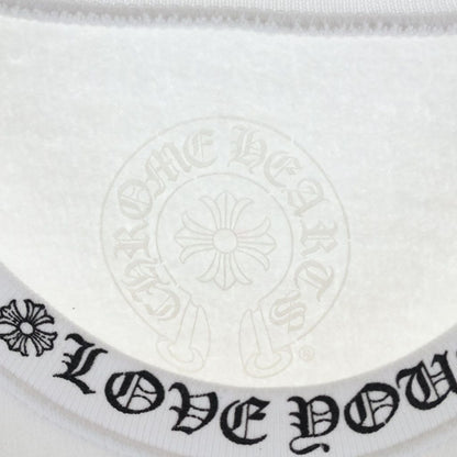 Chrome Hearts Love You Neck Logo Sleeve Floral Print Crew Sweatshirt White — view 7