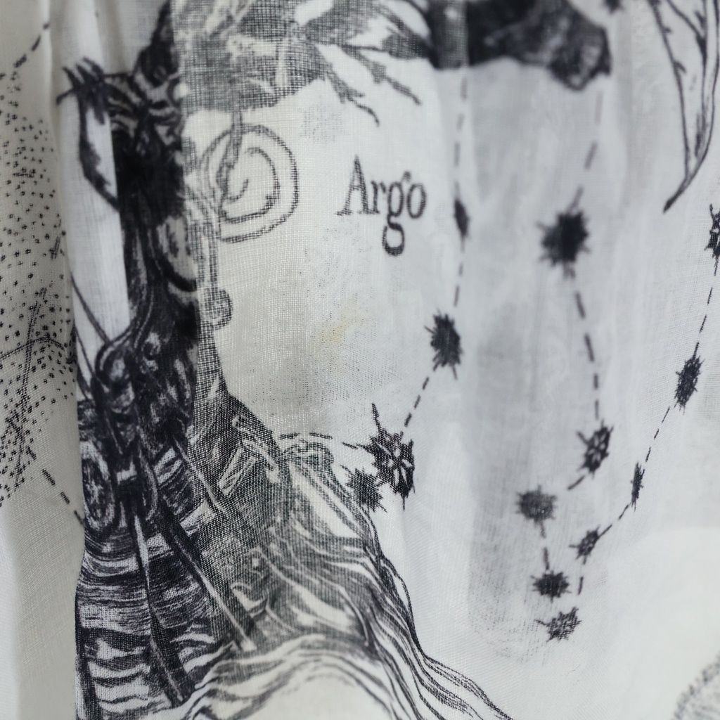 Dior Ethnic Allover Pattern Tunic Cotton Shirt White Black — view 5
