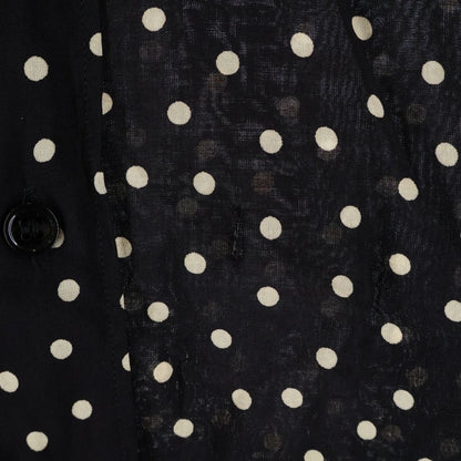 Saint Laurent Paris Polka Dot Shirts Dot Rayon Long Sleeve Shirt Black — view 5