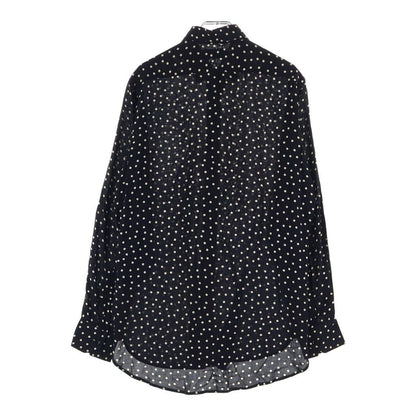 Saint Laurent Paris Polka Dot Shirts Dot Rayon Long Sleeve Shirt Black — view 2