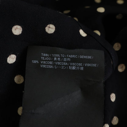 Saint Laurent Paris Polka Dot Shirts Dot Rayon Long Sleeve Shirt Black — view 7
