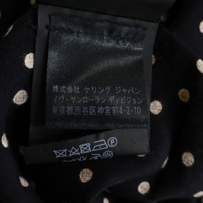 Saint Laurent Paris Polka Dot Shirts Dot Rayon Long Sleeve Shirt Black — view 8