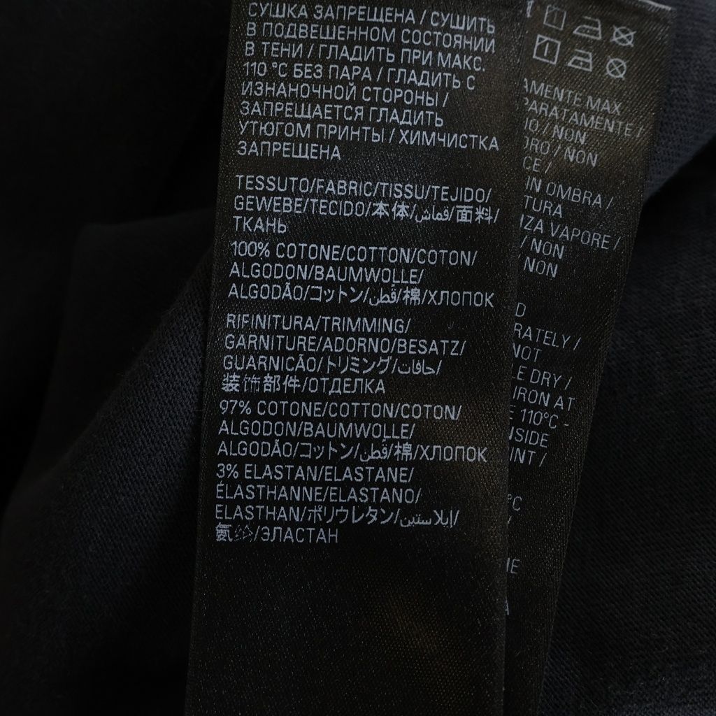 Balenciaga Double Sided Logo Print Mock Neck Short Sleeve T-Shirt Black — view 7