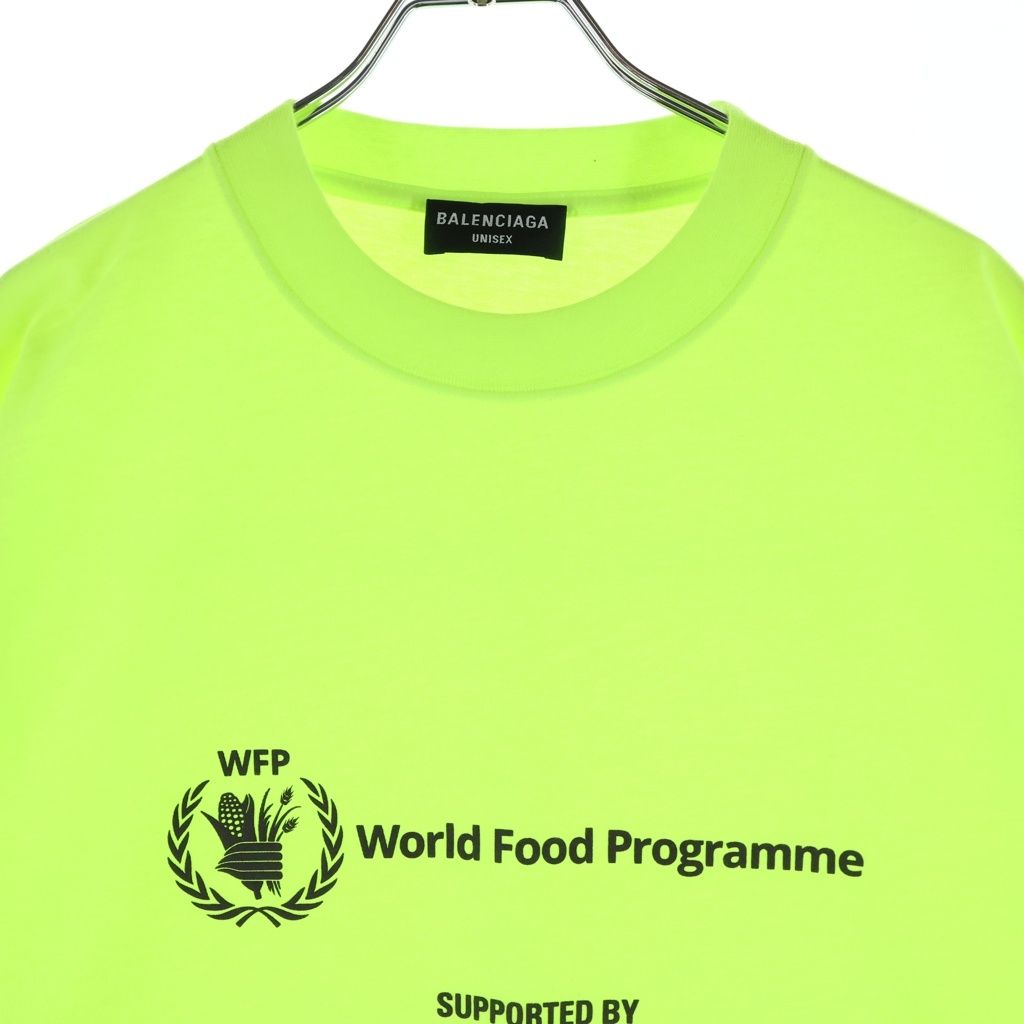 Balenciaga World Food Programme Program Crew Neck Short Sleeve T-Shirt Yellow — view 3