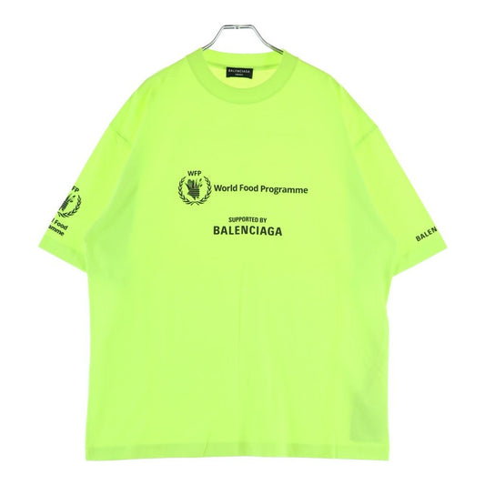 Balenciaga World Food Programme Program Crew Neck Short Sleeve T-Shirt Yellow