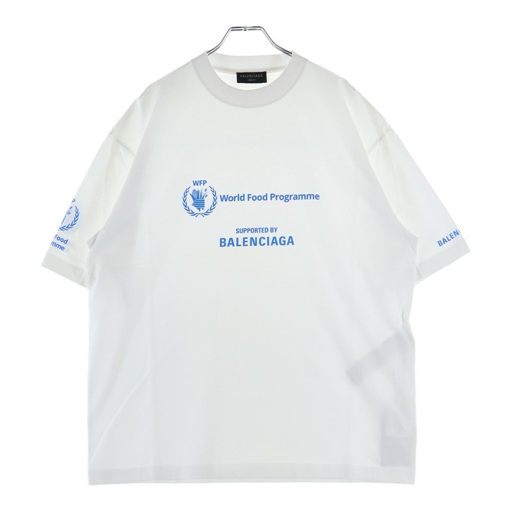 Balenciaga World Food Programme Crew Neck Short Sleeve T-Shirt White