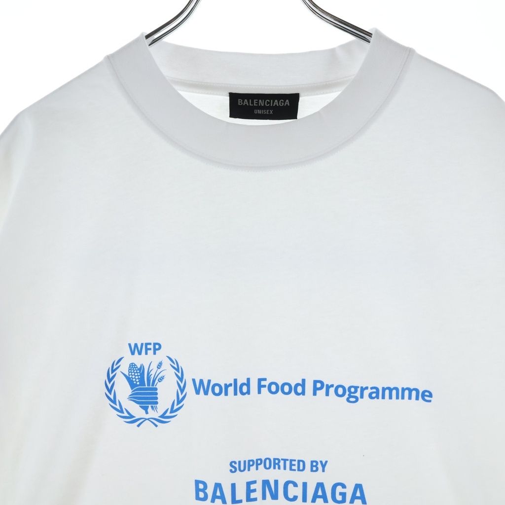 Balenciaga World Food Programme Crew Neck Short Sleeve T-Shirt White — view 3