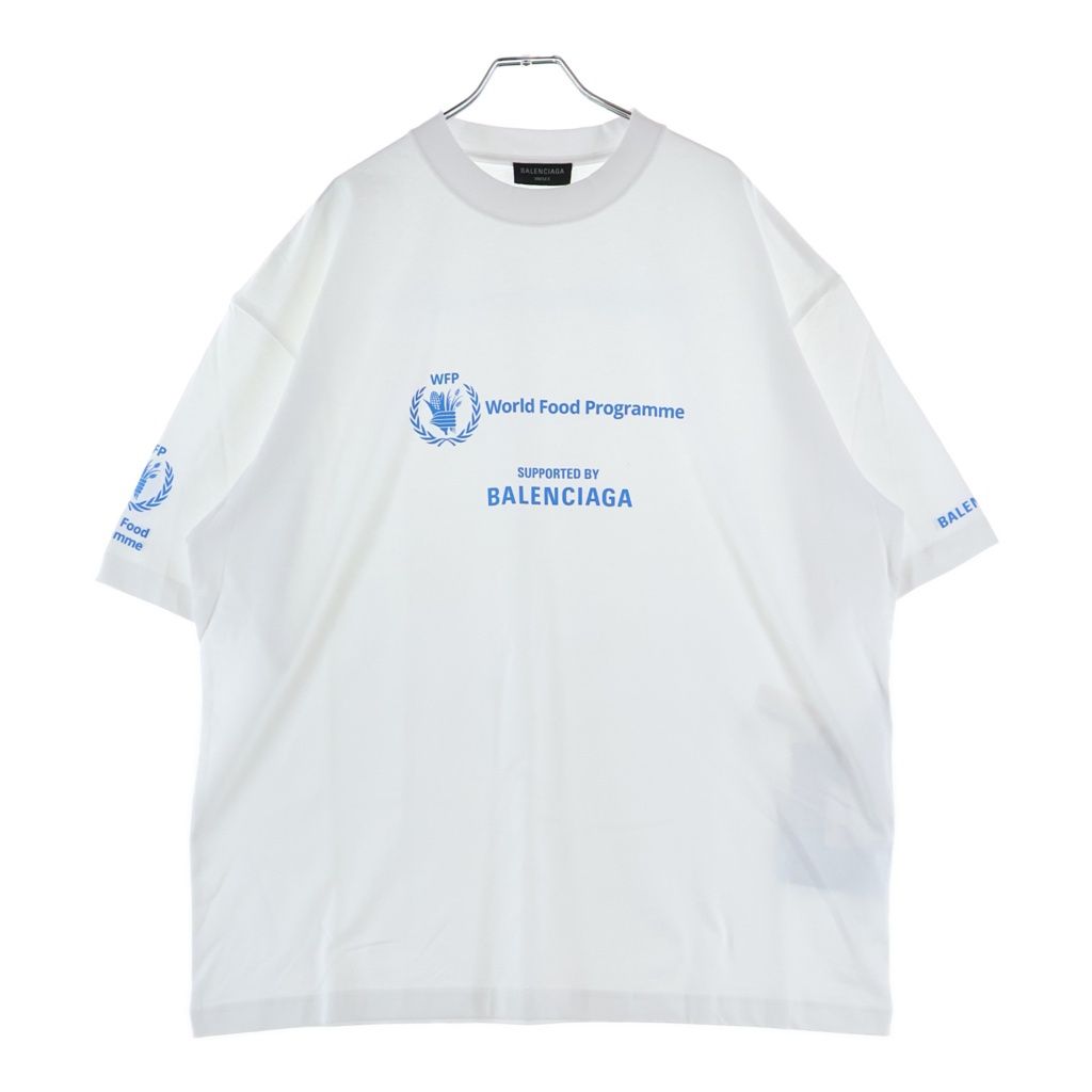 Balenciaga World Food Programme Crew Neck Short Sleeve T-Shirt White