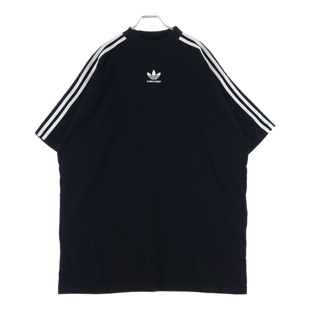 Balenciaga S Cotton Crew Neck Tee Adidas Short Sleeve T-Shirt Black