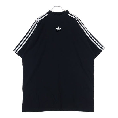 Balenciaga S Cotton Crew Neck Tee Adidas Short Sleeve T-Shirt Black