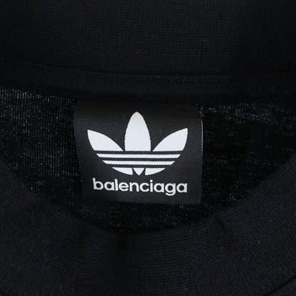 Balenciaga S Cotton Crew Neck Tee Adidas Short Sleeve T-Shirt Black — view 6