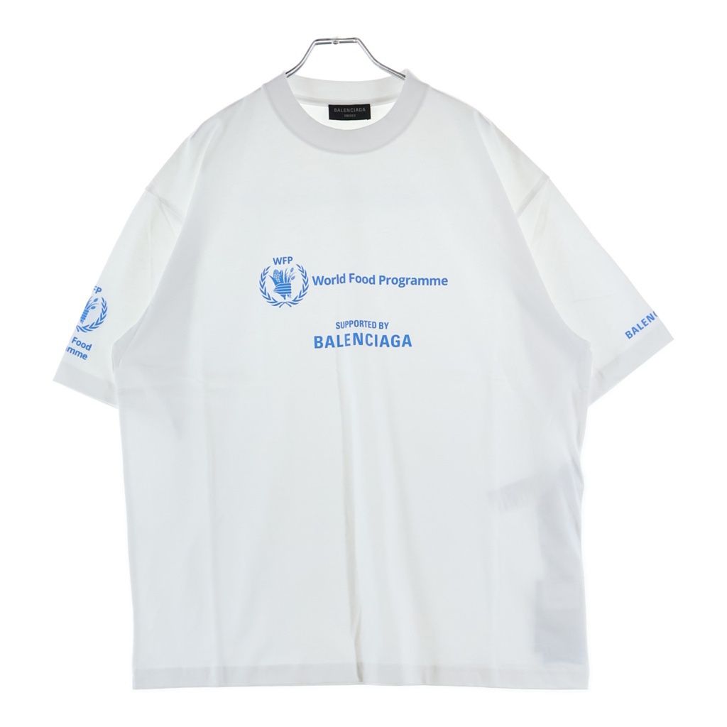 Balenciaga World Food Programme Crew Neck Short Sleeve T-Shirt White