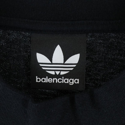 Balenciaga S Cotton Crew Neck Tee Adidas Short Sleeve T-Shirt Black — view 6