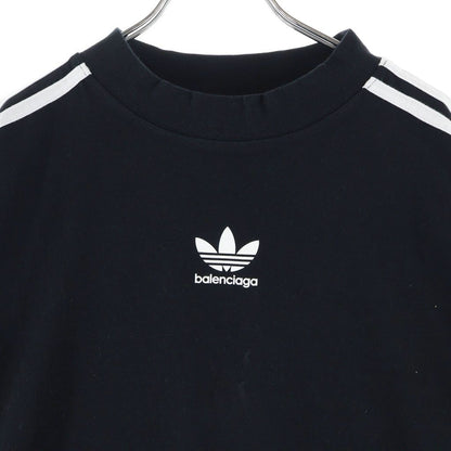 Balenciaga S Cotton Crew Neck Tee Adidas Short Sleeve T-Shirt Black — view 3