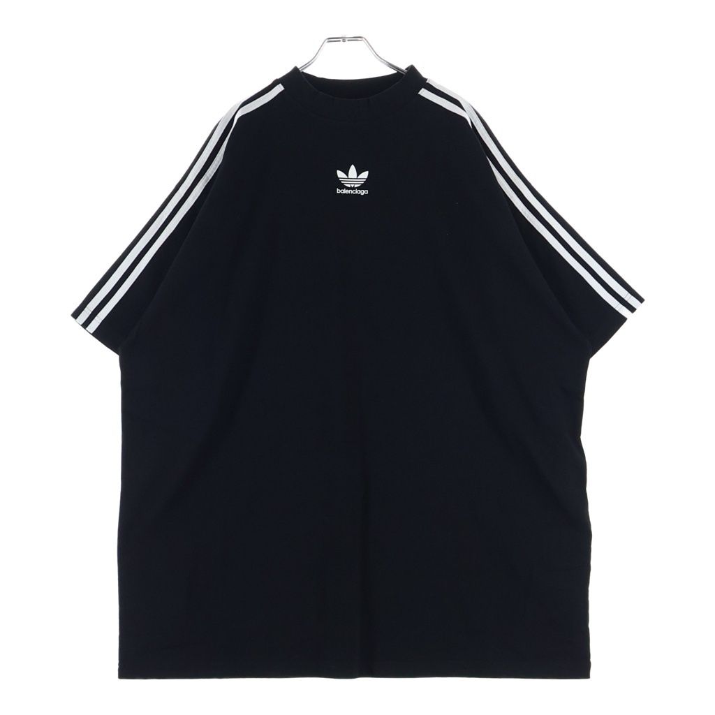 Balenciaga S Cotton Crew Neck Tee Adidas Short Sleeve T-Shirt Black