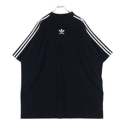 Balenciaga S Cotton Crew Neck Tee Adidas Short Sleeve T-Shirt Black