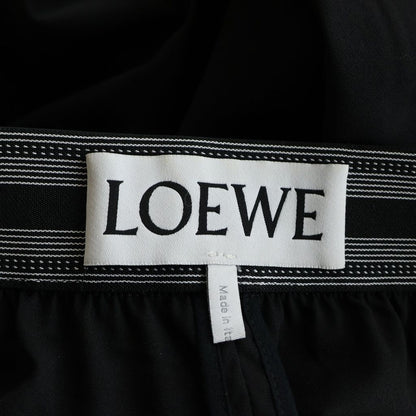 Loewe Logo Embroidery Trousers Cropped Pants Black — view 7
