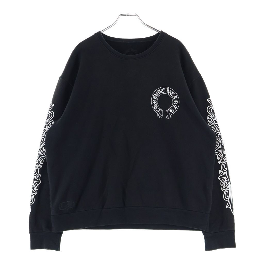 Chrome Hearts Sweatshirt Plvr Horseshoe Arm Floral Cross Back Horse Sleeve — view 2