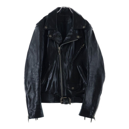 Chrome Hearts JJ Dean Daga Zip Rider's Jacket Hose Leather Black