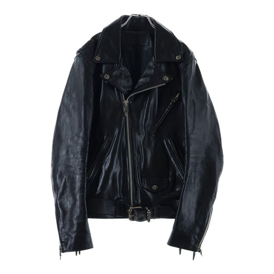 Chrome Hearts JJ Dean Daga Zip Rider's Jacket Hose Leather Black