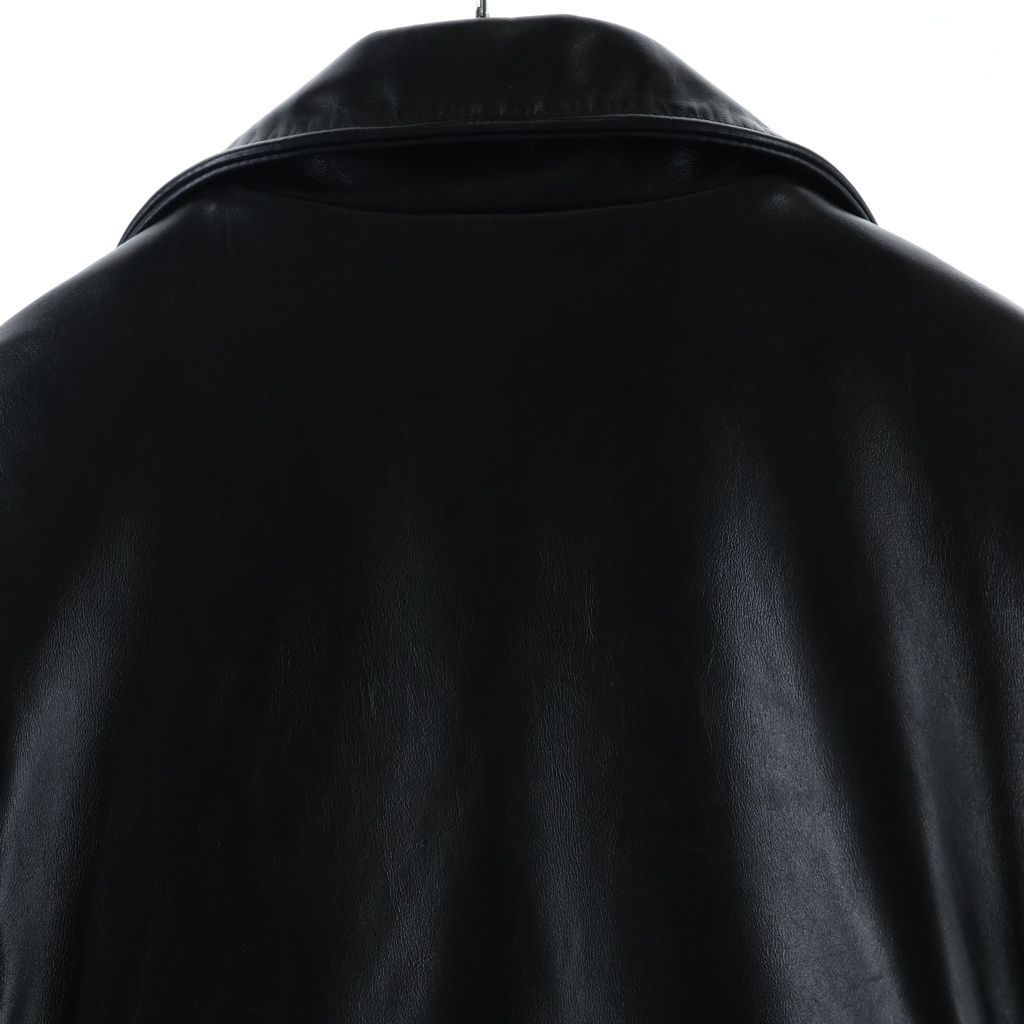Chrome Hearts JJ Dean Daga Zip Rider's Jacket Hose Leather Black — view 4