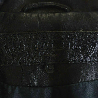 Chrome Hearts JJ Dean Daga Zip Rider's Jacket Hose Leather Black — view 7