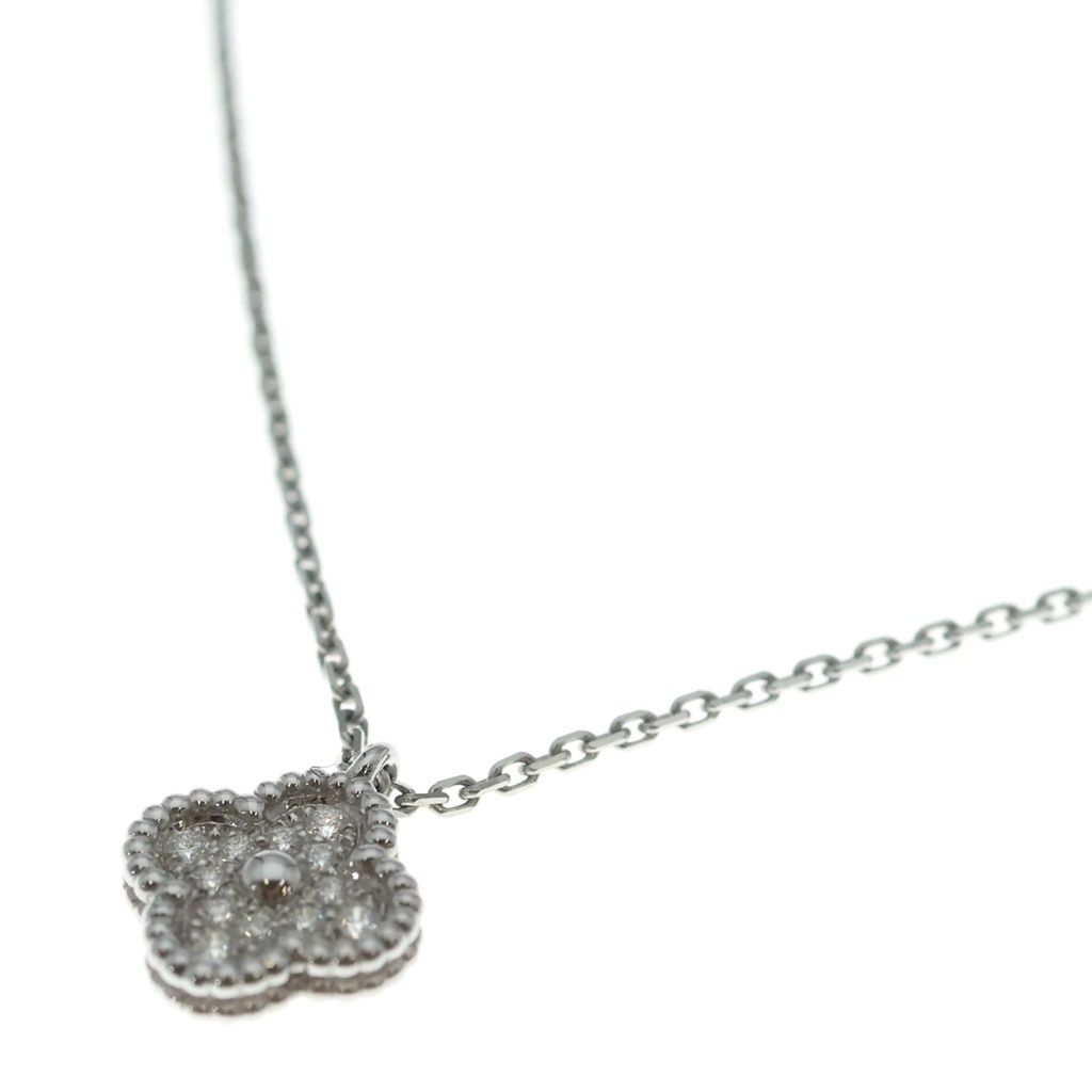 Van Cleef & Arpels Sweet Alhambra Diamond Necklace 18k White Gold