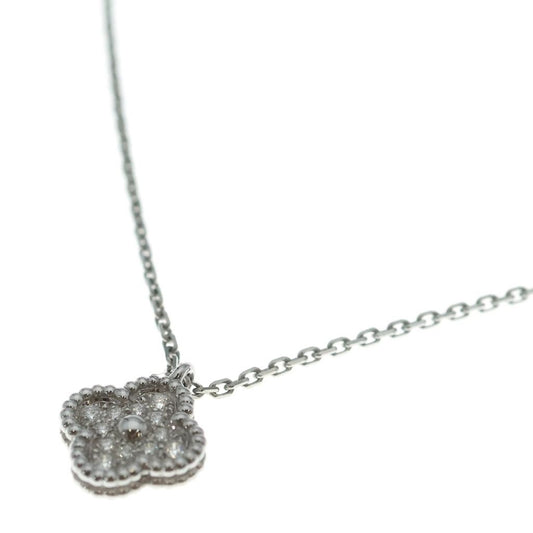Van Cleef & Arpels Sweet Alhambra Diamond Necklace 18k White Gold