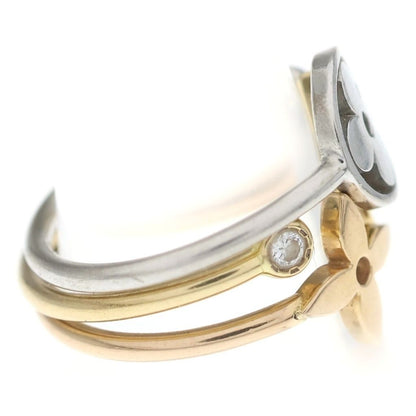 Louis Vuitton Monogram Idylle Trinity Ring Triple Strand 18k Yellow Gold WG PG — view 3