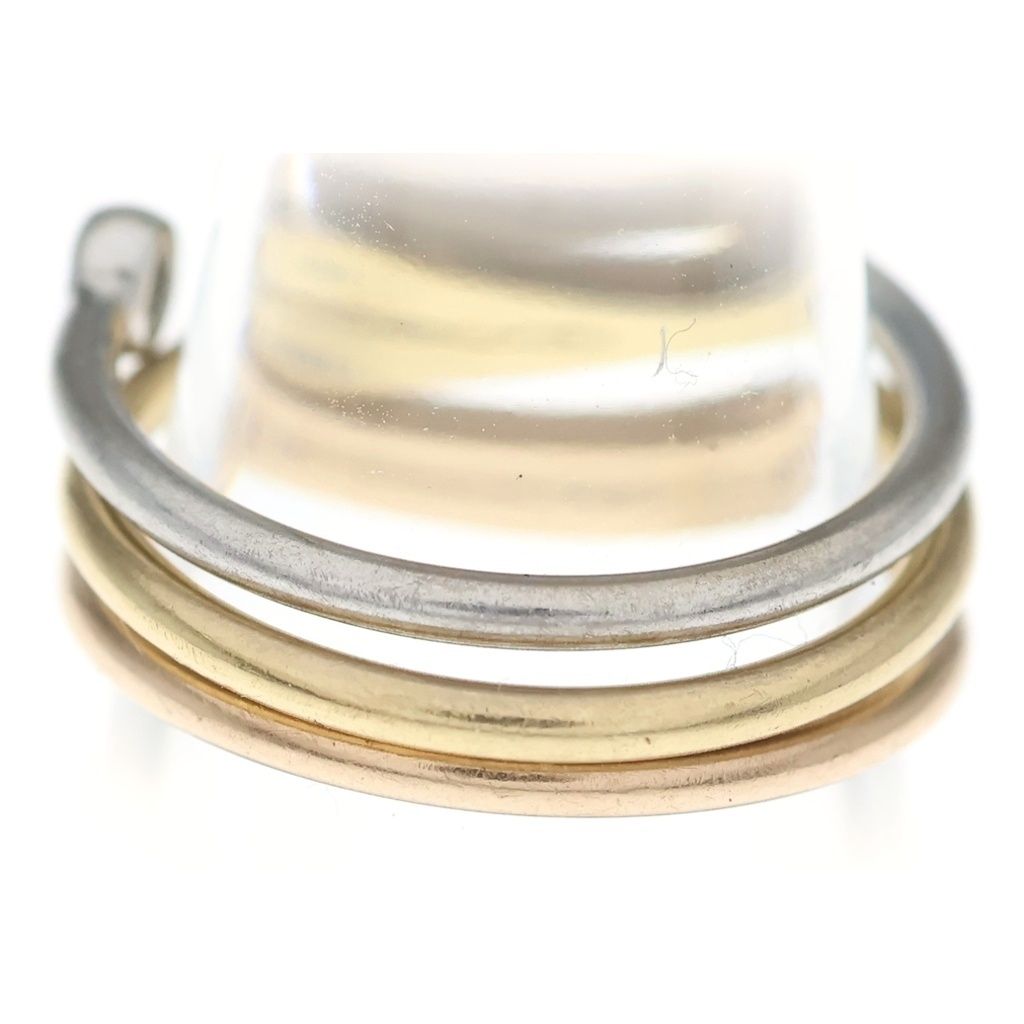 Louis Vuitton Monogram Idylle Trinity Ring Triple Strand 18k Yellow Gold WG PG — view 2