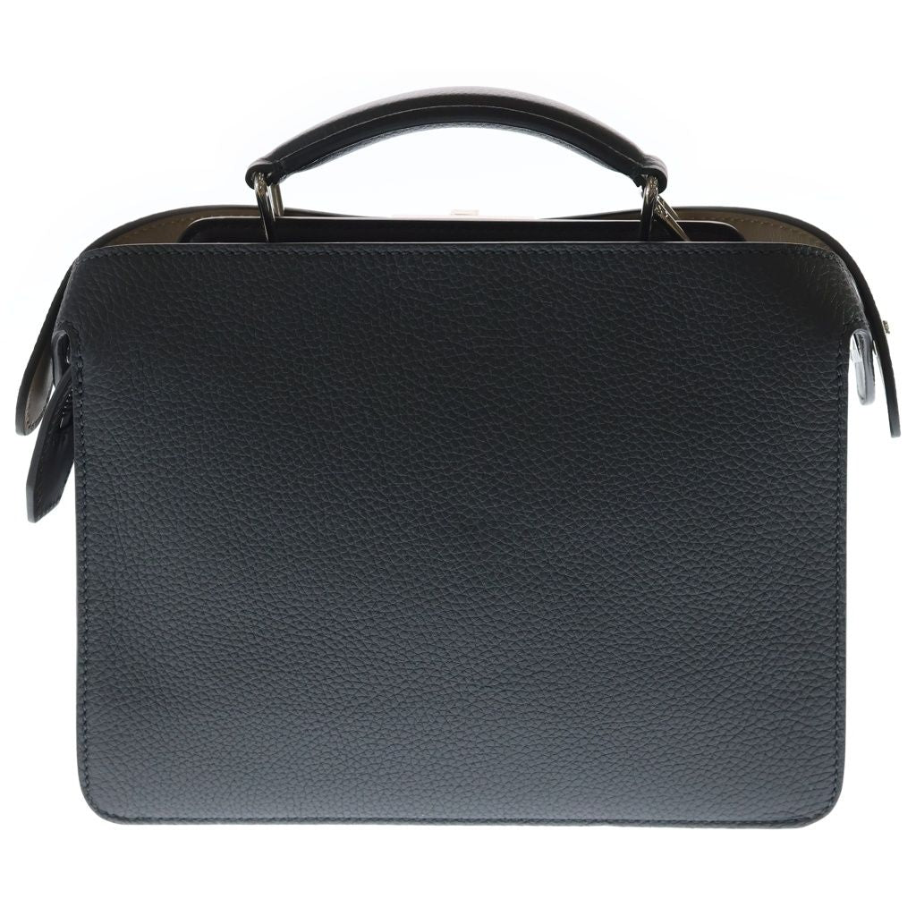 Fendi Peekaboo ISeeU Small 2-Way Shoulder Bag Dark Gray Leather Silver — view 2