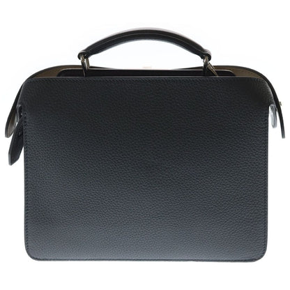Fendi Peekaboo ISeeU Small 2-Way Shoulder Bag Dark Gray Leather Silver — view 2