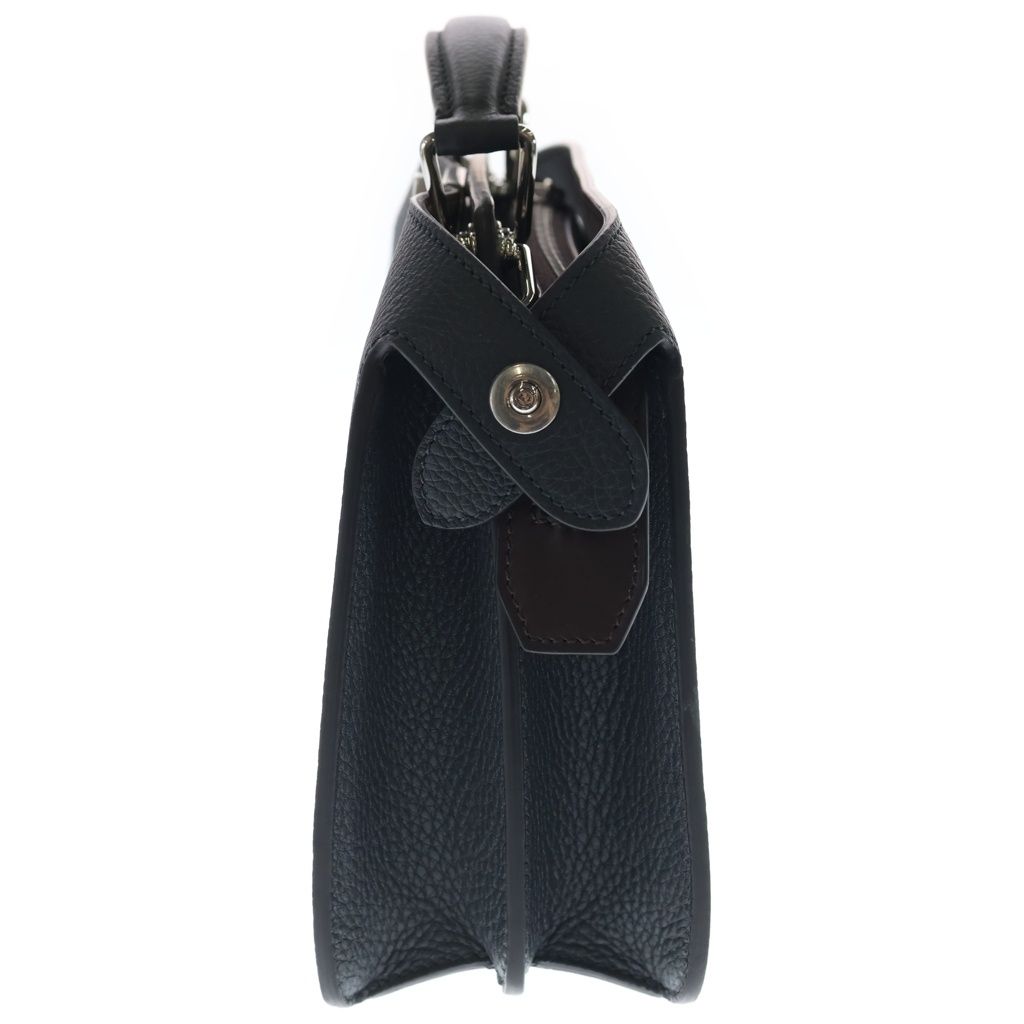 Fendi Peekaboo ISeeU Small 2-Way Shoulder Bag Dark Gray Leather Silver — view 3