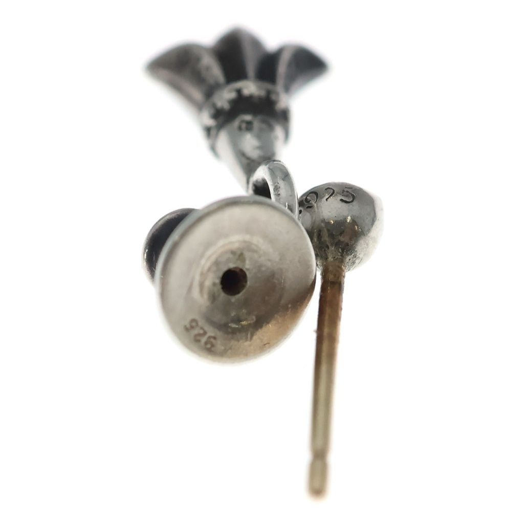 Chrome Hearts Crsstal Drp Tiny Cross Tail Drop Silver Earrings — view 6