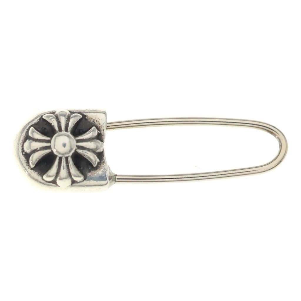 Chrome Hearts ER Safety Pin Silver Earrings
