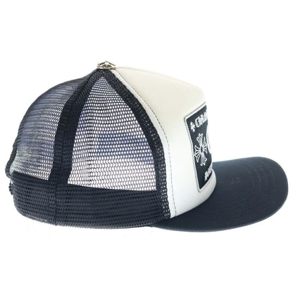 Chrome Hearts Trucker Cap CH Patch Mesh Truck Khaki Cap Hat Black White — view 3