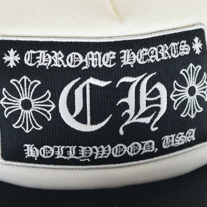 Chrome Hearts Trucker Cap CH Patch Mesh Truck Khaki Cap Hat Black White — view 6
