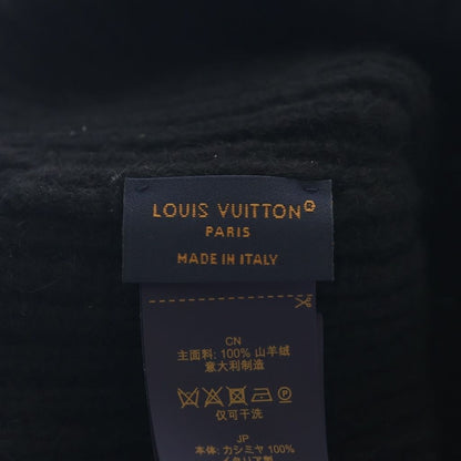 Louis Vuitton Cashmere LV Dual Beanie Knit Hat Black — view 7