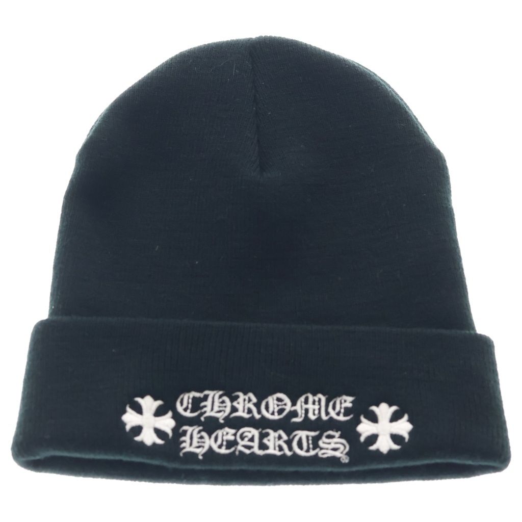 Chrome Hearts Watch Cap Logo Embroidery Acrylic Beanie Knit Cap Hat Black